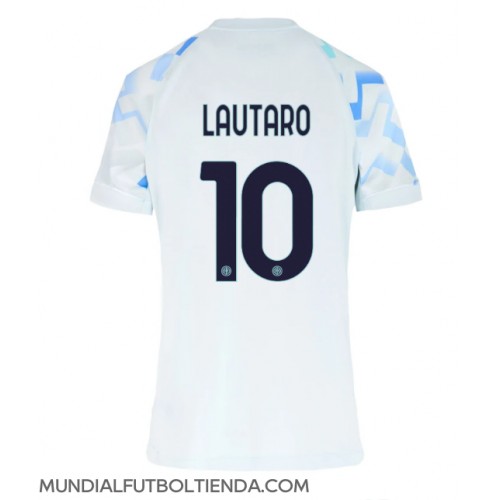Camiseta Inter Milan Lautaro Martinez #10 Segunda Equipación Replica 2025-26 para mujer mangas cortas